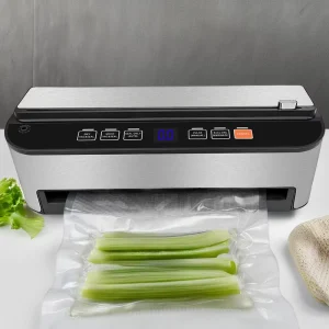 Fully Automatic Vacuum Sealer Machine 80KPA for Moist Mode Food Sealer Build in Cutter&Bags Storage Sous Vide Digital Countdown