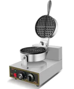GRT H1 Portable Non Stick Commercial Round Belgian Waffle Maker