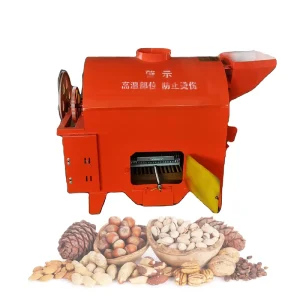 Gas Charcoal Heating Rotatory Drum Grain Soybean Almond Chestnut Peanut Roaster HJ 29 Nuts Roasting Machine