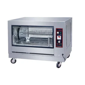 Gas Chicken Rotisserie Machine Commercial for Restaurants 4 Baskets for 8 12 Chickens 8.2kW LPG Natural Gas 1 Year Warranty