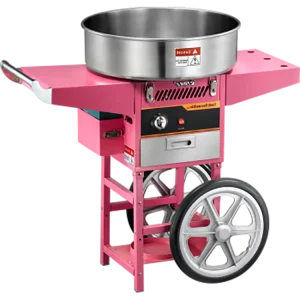 Gas Cotton Candy Machine DIY Cotton Candy Machine with Stainless Steel Bow with Cart