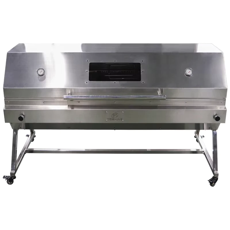 Gas Sit Roast BBQ Rotisseriespit Rotisserie Stainless Steel Parrilla De Gas Quemador