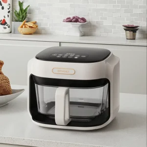 Geming Square Modern 7L Glass Pot Multi Function Air Fryer Oven with Touchscreen Control and Customizable Logo