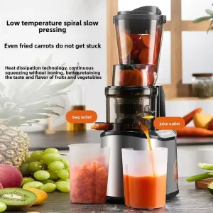 German Large Caliber Juicer 3 in 1 Press Juicer Household Fruit and Vegetable Juice Separator No Cut Filter Original Juice Machine