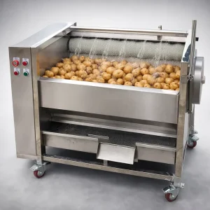 Ginger Potato Carrot Cassava Washing and Peeling Machine for Vegetables and Root Crops