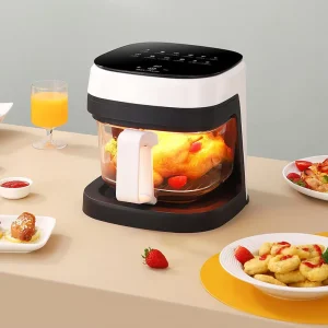 Glass Air Fryer with BBQ Visual Window Air Fryer Toaster and Pizza Oven Combo