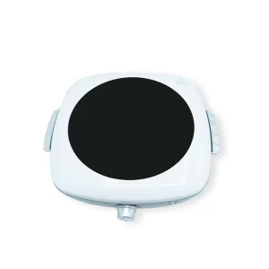 Glossy White Iron Glass Household Kitchen Tabletop Heating Plate Portable 220V 1 Burner Electric 1300W Hot Plate