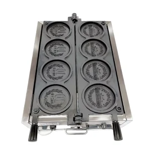 Golden Coin Waffle Maker Machine Electric Japanese Heisei Era 20th Coin Waffle Making Machine Snack Machine for Business