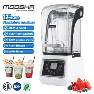 Good Quality NSF ABS 1.5L 2L Kitchen Juicers Electric 1500W 2200W Soundproof Commercial Blender With Covers