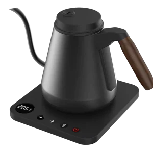 Gooseneck Electric Kettle with Digital Display and Wooden Handle SUS 304 Housing with Coated Colour