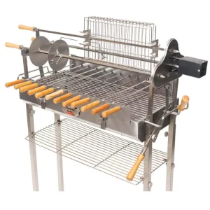 Greek Cyprus Charcoal Stainless Steel BBQ Outdoor Rotisserie Grill