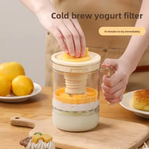 Greek Yogurt Self-Cooling Cold Brew Dry Use Whey Separator Filter Gauze Yogurt Maker Strainer Bowl