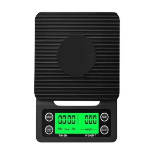 Green Backlight LCD Digital Coffee Scale with Timer for Pour Over and Drip Coffee 3kg 0.1g Kitchen Scale