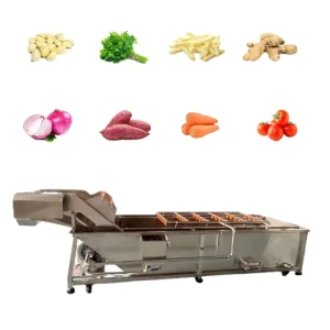 Green Onion and Carrot Bubble Washing Machine Fruit Vegetable Potato Sorting Date Machine with Efficient Motor Core Component