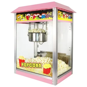 Guangzhou Factory Outlet Popcorn Machine Commercial 8oz Popcorn Machine With Cart Popcorn Machine With Roof Red