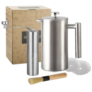 HIGHWIN Hot Commodity Customized Double Wall French Coffee Press Stainless Steel French Press