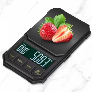HIGHWIN Multifunctional Rechargeable Digital Scale Automatic Portable Digital Kitchen Scale with Timing