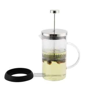 HIGHWIN Portable French Press Coffee Maker Heat-Resistant Glass French Press