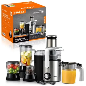 HY-975 400W 4 in 1 High Speed Juice Extractor Blender Grinder Set 5 Speed Stainless Steel Fruit Juicer Machine