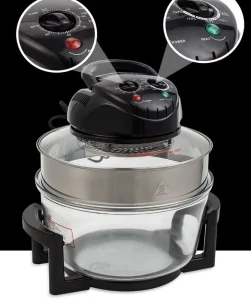 Halogen Oven Air Fryer Cooker 17L Round Part Convection Flavor Wave Turbo Multifunctional Electric with High Borosilicate Glass