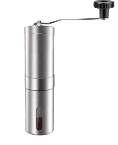 Hand Coffee Grinder with 304 Stainless Steel Burr Stainless Steel Coffee Mill