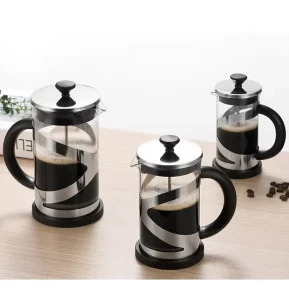 Hand Crafted European Design French Press Coffee Maker Stainless Steel Components Portable Heat Resistant for Kitchen Outdoor