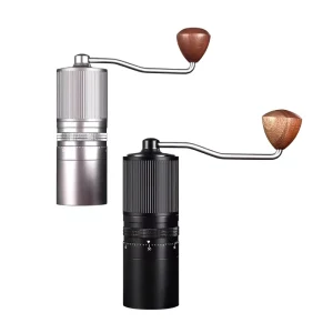 Hand Crank Coffee Grinder Steel Titanium Burr External Adjustment Manual Espresso Pour Over Coffee Bean Grinder