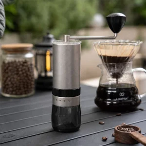 Hand Crank Portable Coffee Grinder Household Seven Star Steel Core External Adjustment Metal Bean Grinder Manual Coffee Grinder