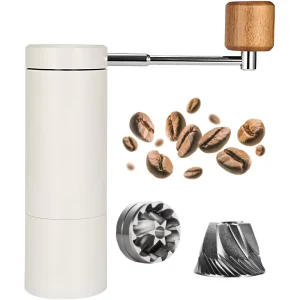 Hand Cranked Bean Grinder Aluminum Alloy Body Coffee Grinder Steel Core Hand Cranked Coffee Machine Hand Brewed Coffee Grinder