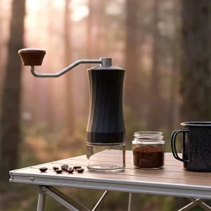 Hand Cranked Blade Coffee Grinder with 25g Capacity for Home Office Car Outdoor Cafe Use