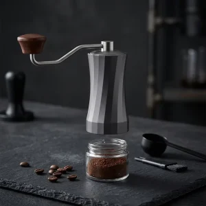 Hand Cranked Blade Coffee Grinder with Plastic Housing 25g Capacity for Home Office Car Outdoor Hotel Cafe Use