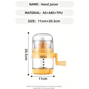 Hand Cranked Fruit and Vegetable Juicer Blender Multifunctional Household Juicer Mini Orange Juice Juicer Tool
