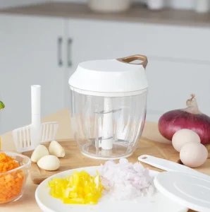 Hand Manual Pull Cord Vegetable Garlic Onion Potato Food Processor Pulling Chopper Vegetable Chopper with Egg Blender