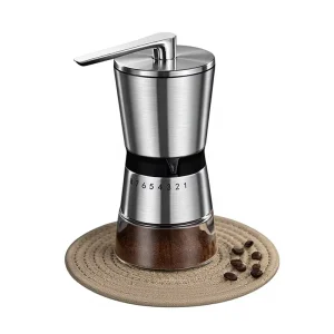 Hand crank Portable Stainless Steel Coffee Grinder Detachable Ceramic Grinding Core Light Luxury Style Coarse Fine Grinder