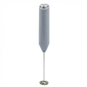 Handheld American Style Round Milk Frother Battery Operated Whisk Electric Plastic Milk Foamer with Stand