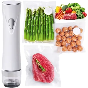 Handheld Automatic Battery Powered Vacuum Sealer with LED Indicator for Outdoor Use Kitchen & BBQ