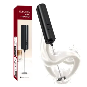 Handheld Battery Operated Milk Frother with 304 Stainless Steel Head Powerful Electric Food Grade Milk Foamer