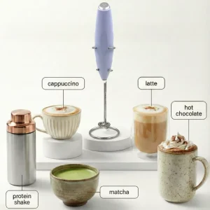 Handheld Electric Milk Frother Automatic Mini Kitchen Gadget Eco Friendly Coffee Tea Whisk