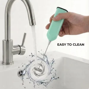Handheld Electric Milk Frother with Stand Reusable Eco Friendly Stainless Steel Luxury Design Kitchen Appliance Coffee Mixer
