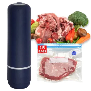 Handheld Electric Vacuum Sealer 8X Longer Food Fresh Keeping Portable Sealing Pump for Food Storage Bags Kitchen Home Use