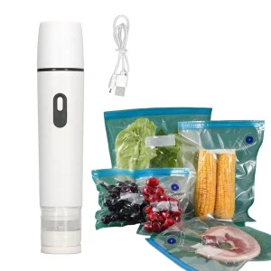 Handheld Electric Vacuum Sealer Multifunctional Food Sealer for Storage Bags Containers Clothes Kitchen Home Use