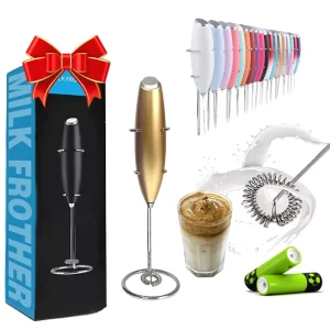 Handheld Milk Frother Green Battery Automatic Manual Electric Milk Frother Milk Coffee Frother