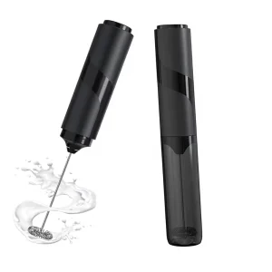 Handheld Plastic Milk Frother with Ergonomic Handle Battery Operated Electric Foam Maker for Coffee Latte Matcha Hot Chocolate
