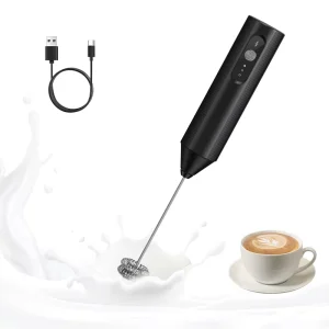 Handheld Rechargeable Milk Frother With 3 Speeds Portable Drink Mixer Automatic Coffee Frother Multiple Colors