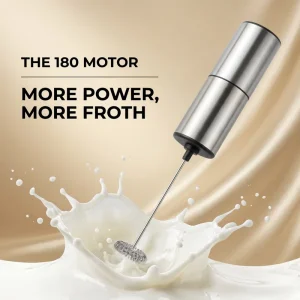 Handheld Stainless Steel Fully Automatic Battery Operated Electric Powerful Milk Frother Coffee Frother
