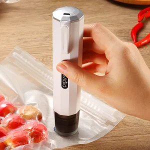 Handheld Vacuum Sealer Machine Portable Vacuum Sealing System Rechargeable Food Sealer with USB Cable for Storing Food