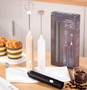 Handheld Wireless USB Charged Plastic Housing Energy Efficient Class Egg Beater Milk Frother Cream Whipper Milk Steamer