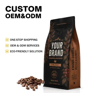 Hanging Ear Drip Matte Finish Low MOQ Ready To Ship Tear Notch Espresso Coffee Bags Pouch Packaging