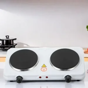 Heating Cooking Electric Stove 2000W Double Burner Temperature Control Hot Plate
