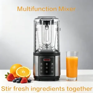 Heavy Duty Blender High Speed Soundproof Cover Electric Commercial Blender